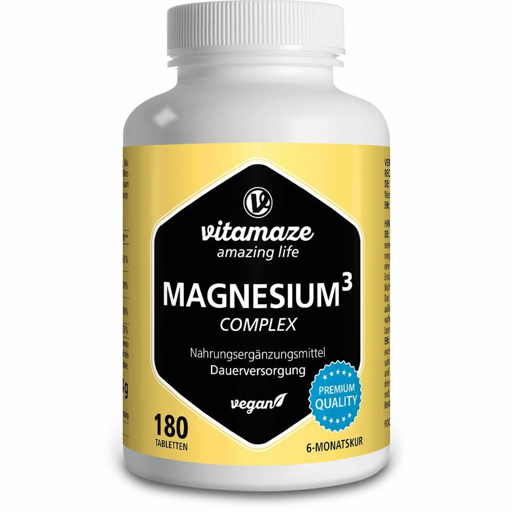 Vitamaze Magnesium 350 mg Complexe citrate/oxyde/carbone végétalien