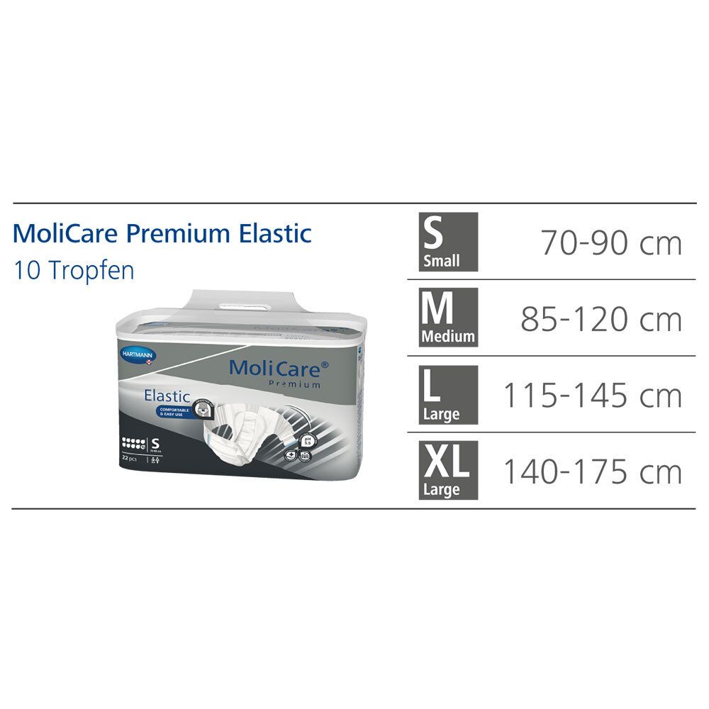 Molicare Premium Elastic Slip 10 Tropfen Größe S