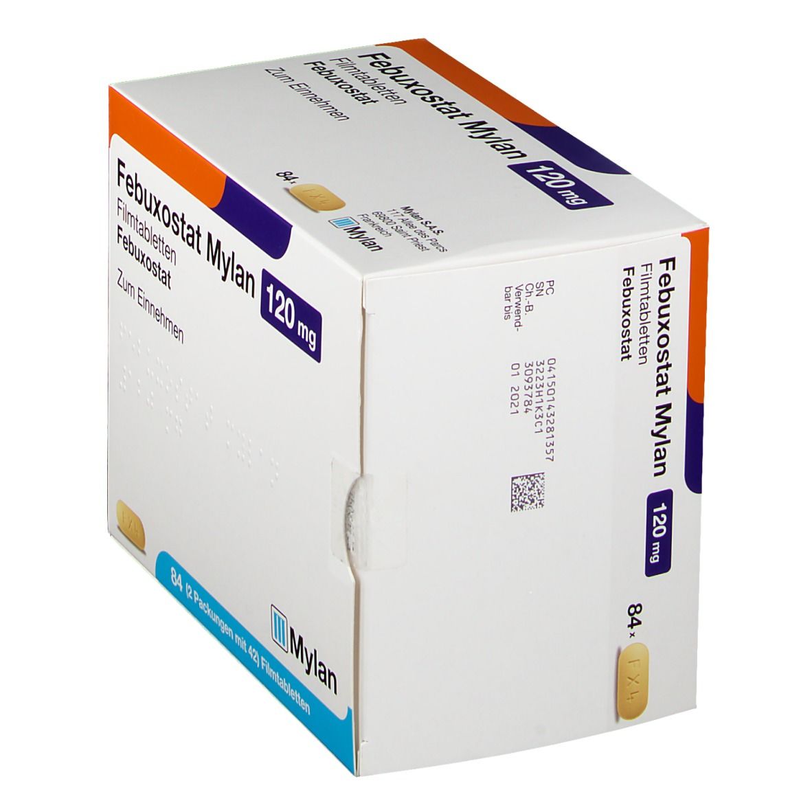 Febuxostat Mylan 120 mg Filmtabletten 84 St