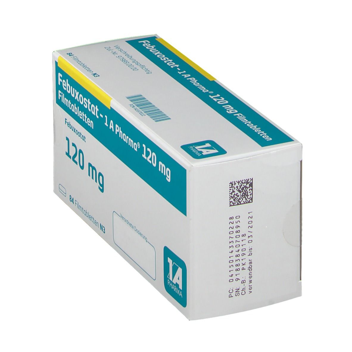 Febuxostat-1A Pharma 120 mg Filmtabletten 84 St