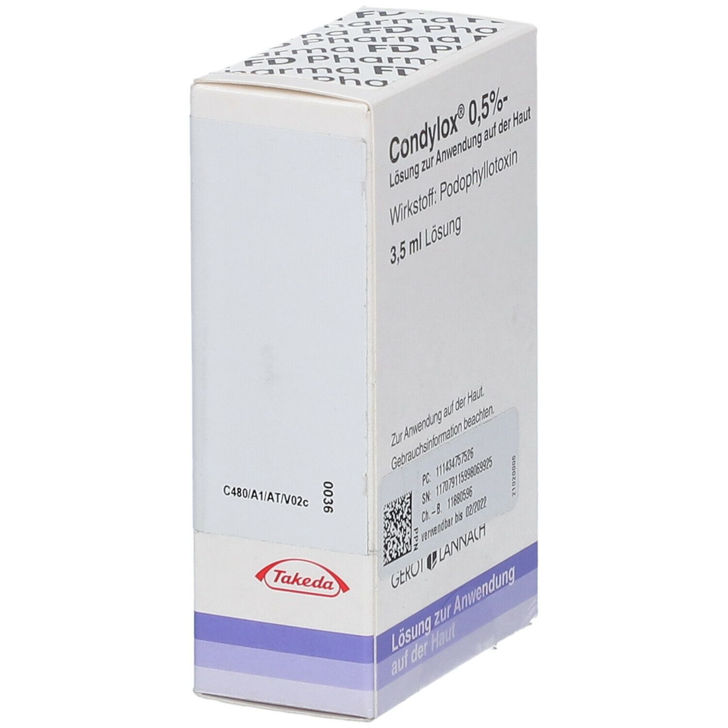 Condylox 5 mg/1 ml Lösung zur Anwend.auf der Haut 3,5