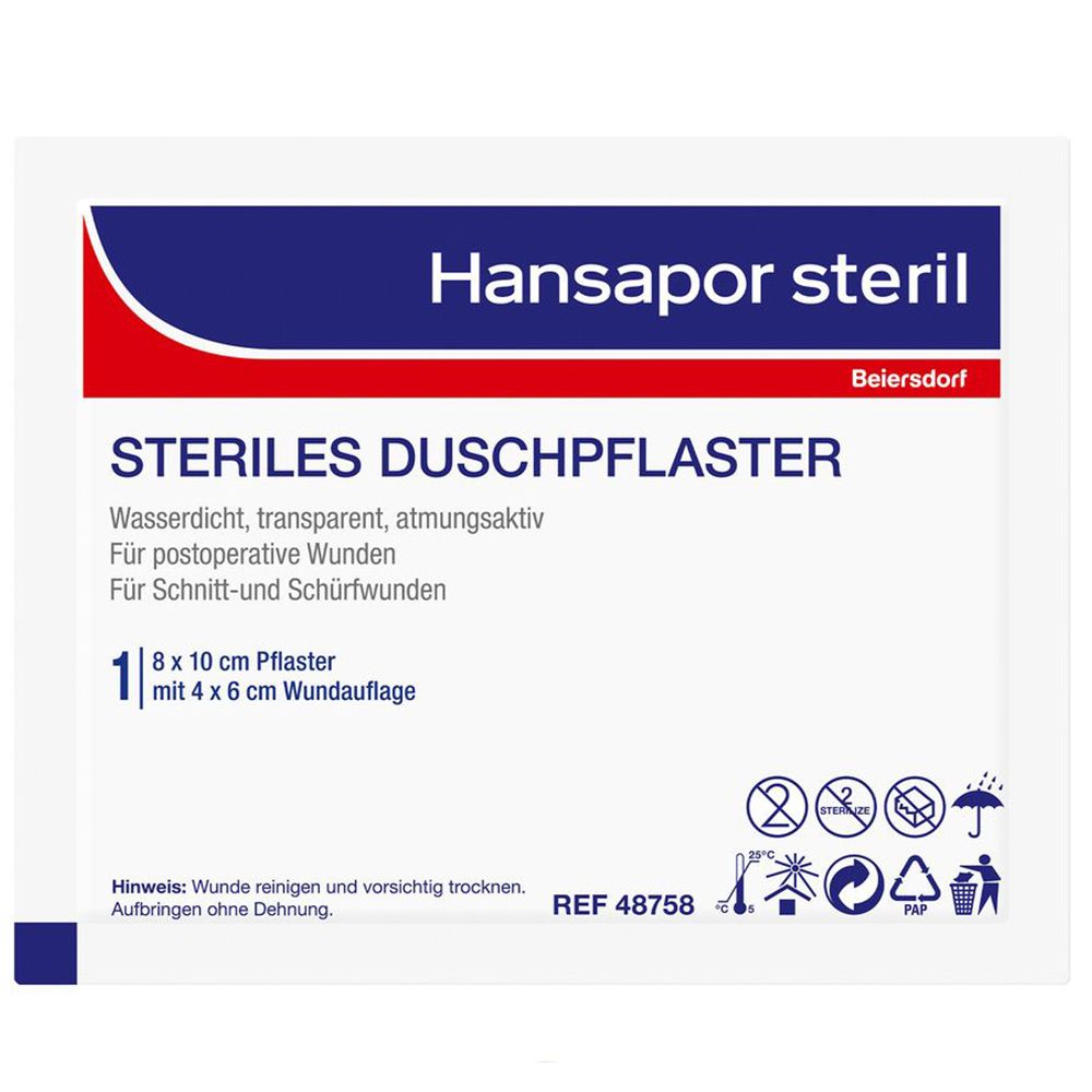 Hansapor steril Duschpflaster 8 cm x 10 cm
