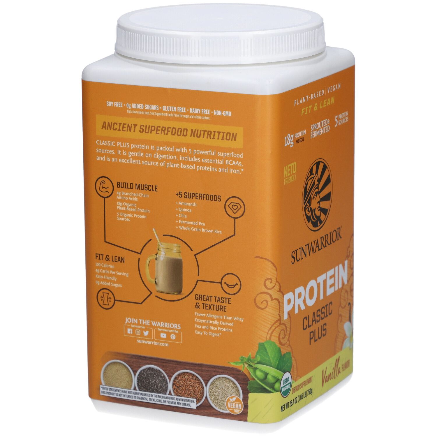Sunwarrior Classic Plus Bio-Proteinpulver Vanille