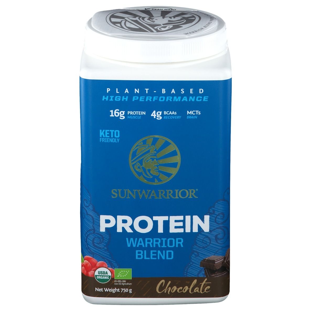 SUNWARRIOR® Protein Warrior Blend Chocolate 750 g Shop Apotheke