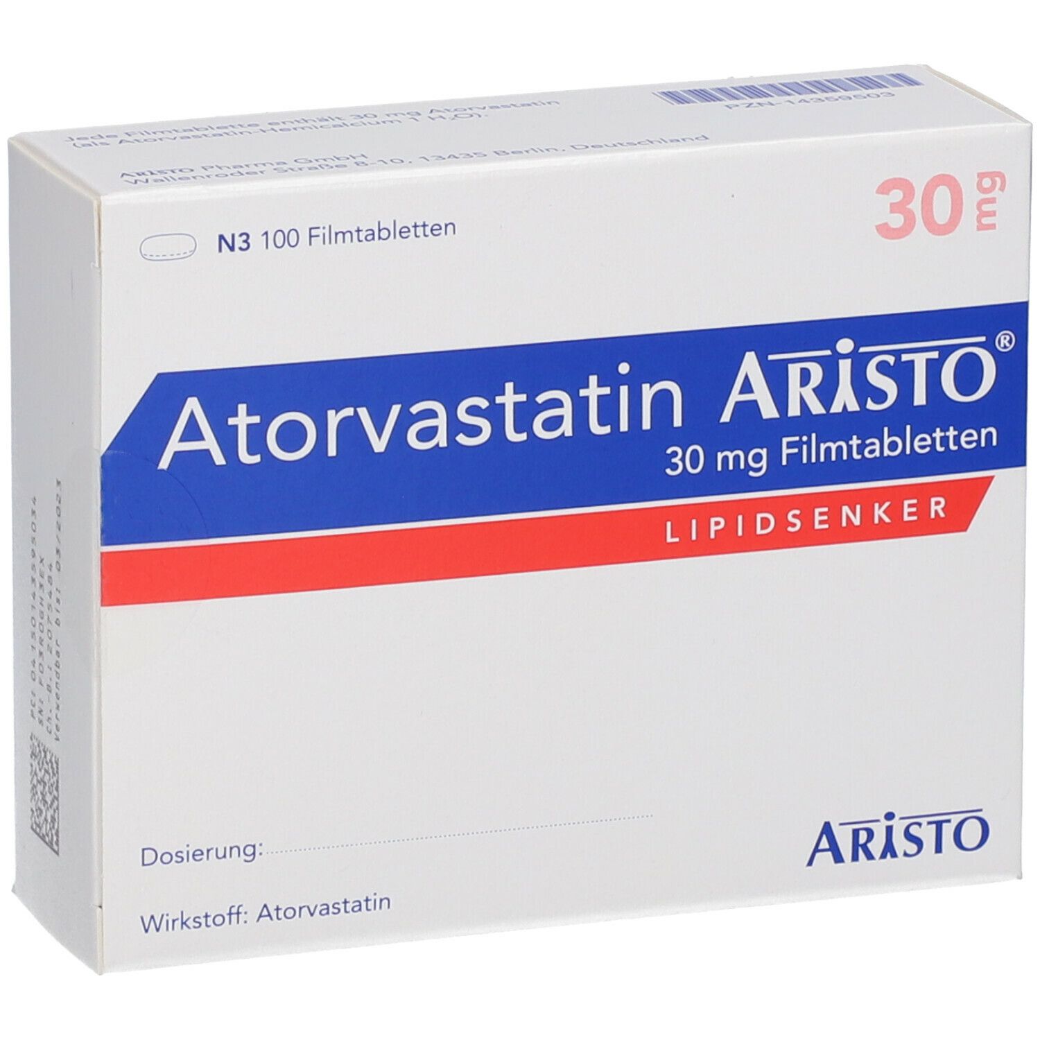 Atorvastatin Aristo® 30 mg
