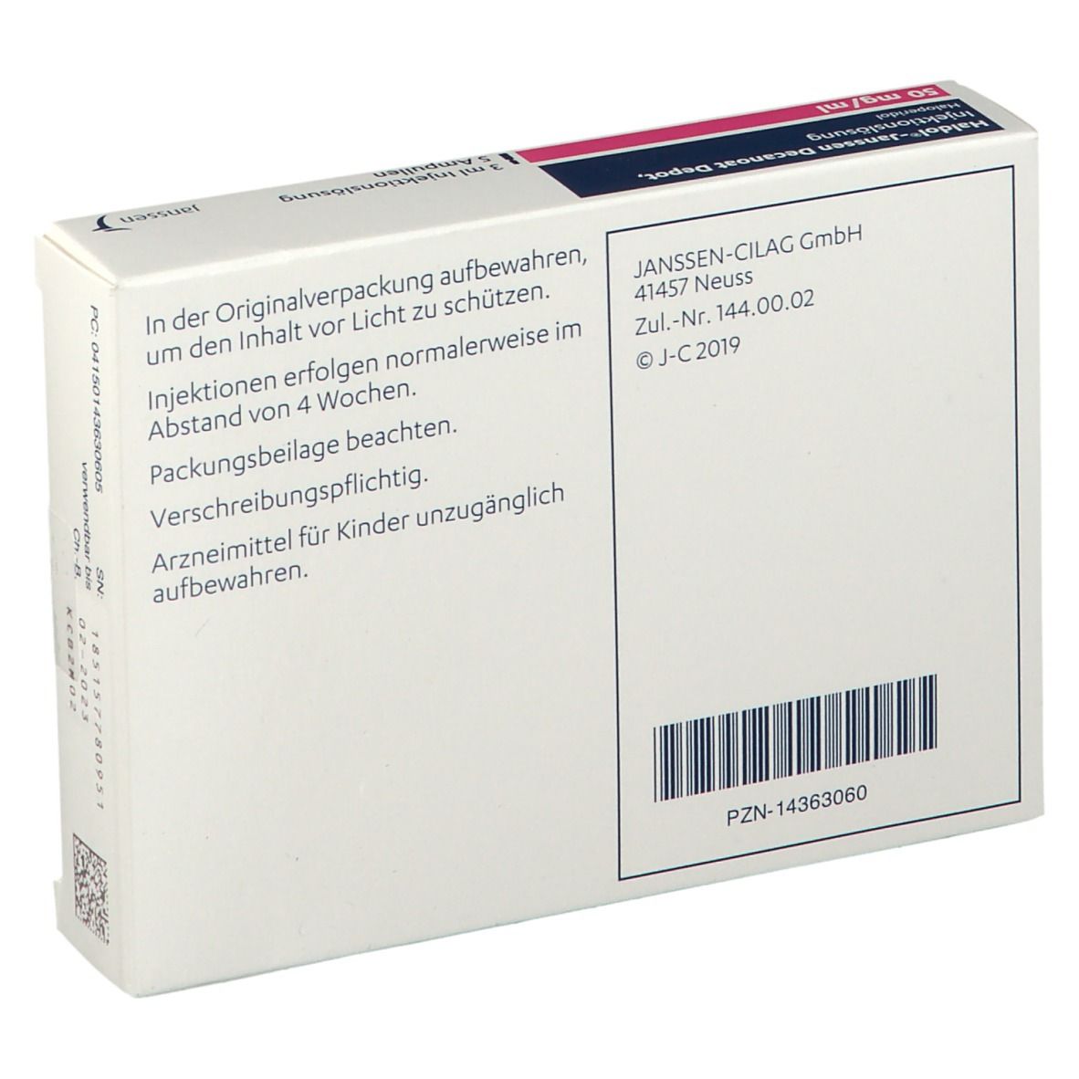 HALDOL®-Janssen Decanoat Depot 50 mg/ml 5x3 ml mit dem E-Rezept kaufen ...