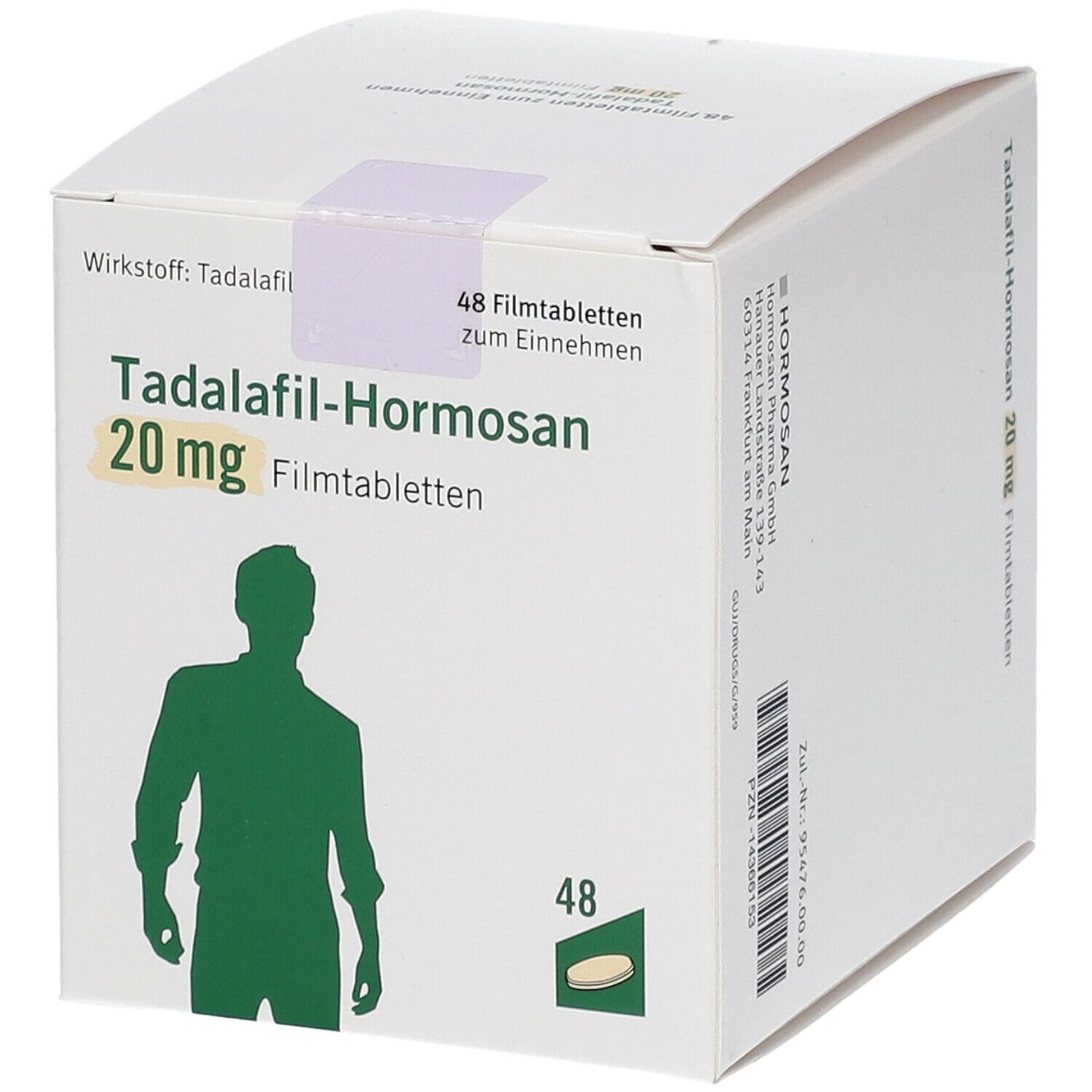 TADALAFIL-Hormosan 20 mg Filmtabletten 48 St