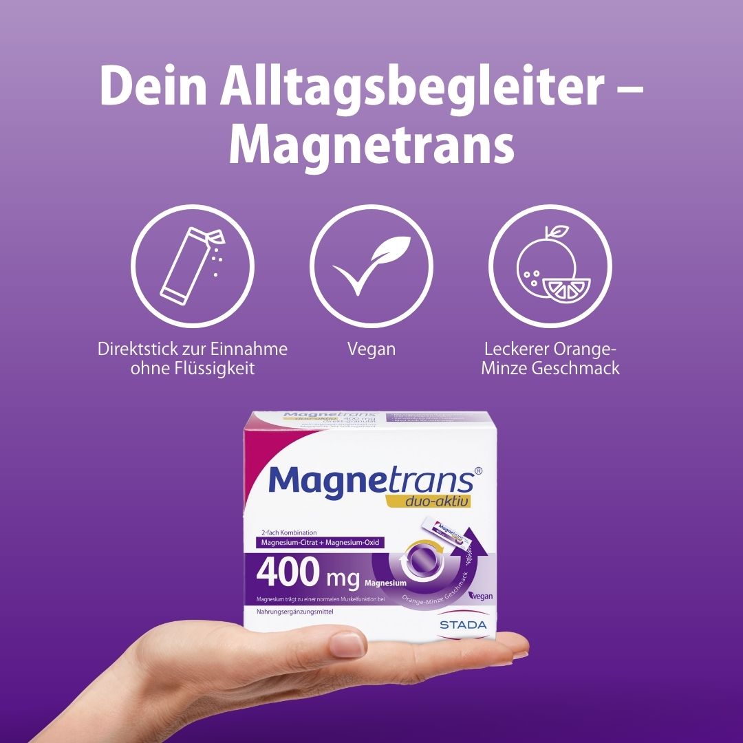 Magnetrans® duo-aktiv 400 mg Magnesium Direktgranulat-Sticks