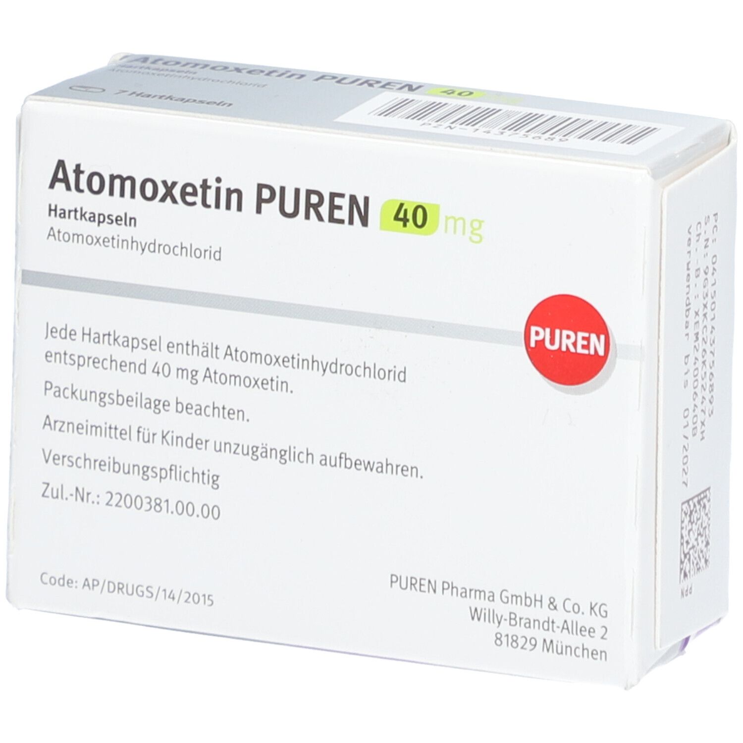 Atomoxetin PUREN 40 mg