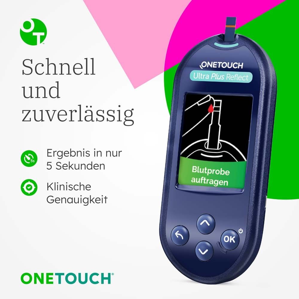 OneTouch Ultra Plus Reflect® Blutzucker-Messgerät Set mmol/L