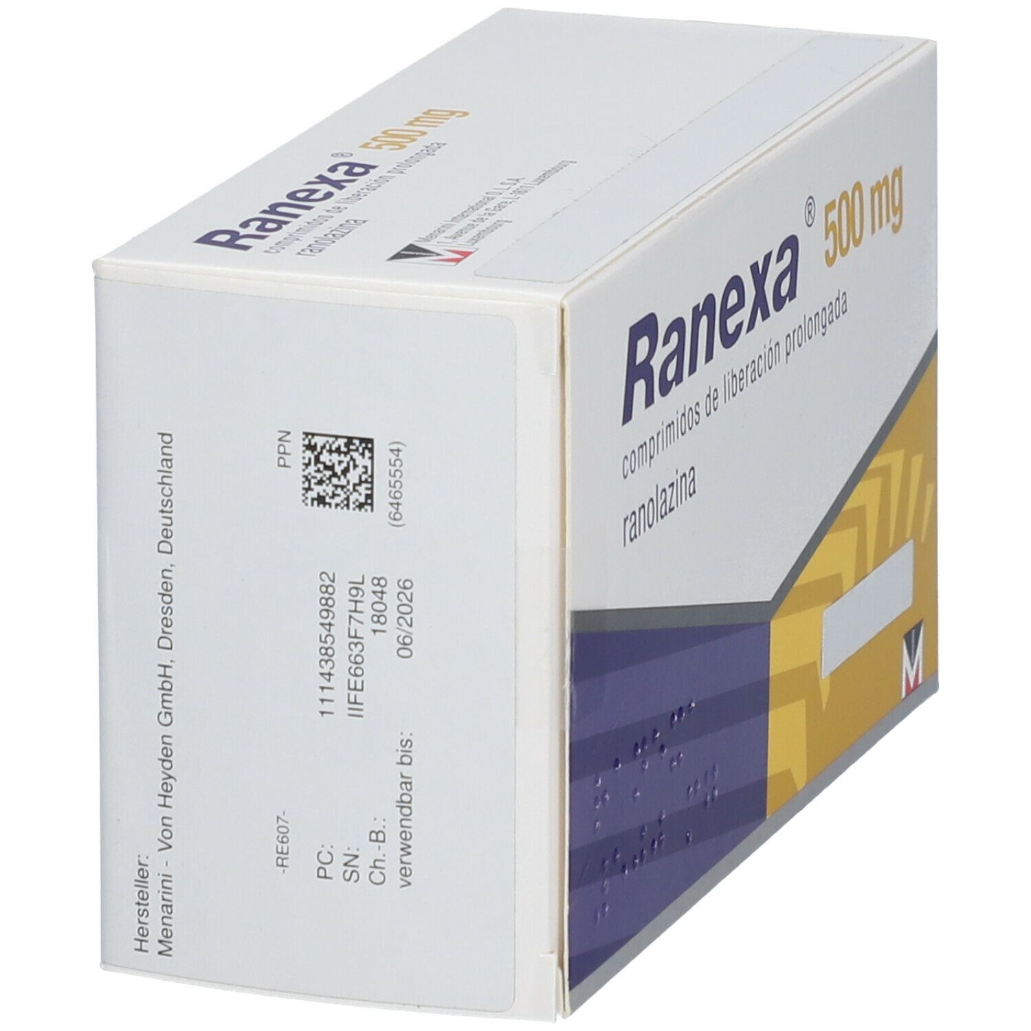 Ranexa 500 mg Retardtabletten 100 St Retard-Tabletten