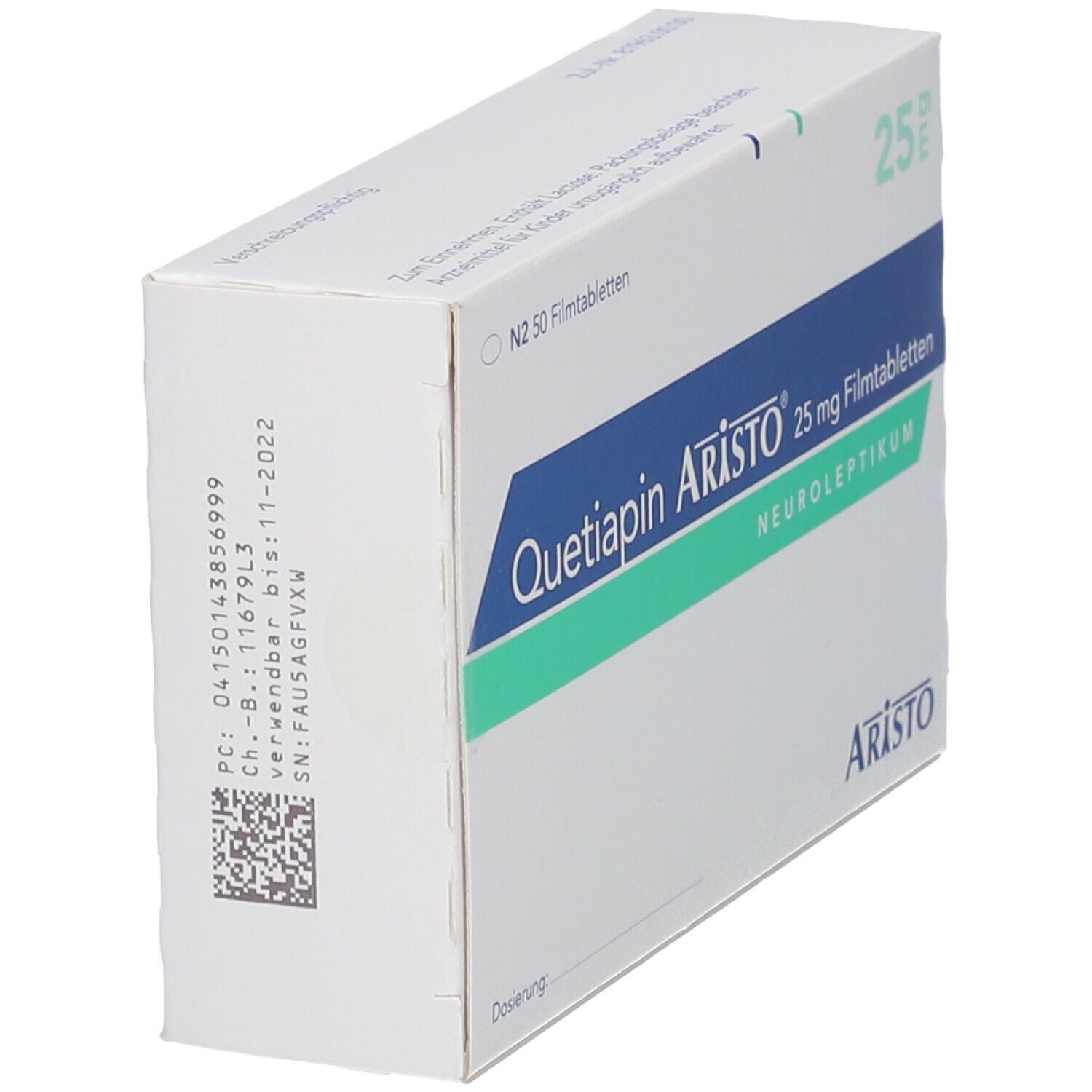 Quetiapin Aristo 25 mg Filmtabletten 50 St