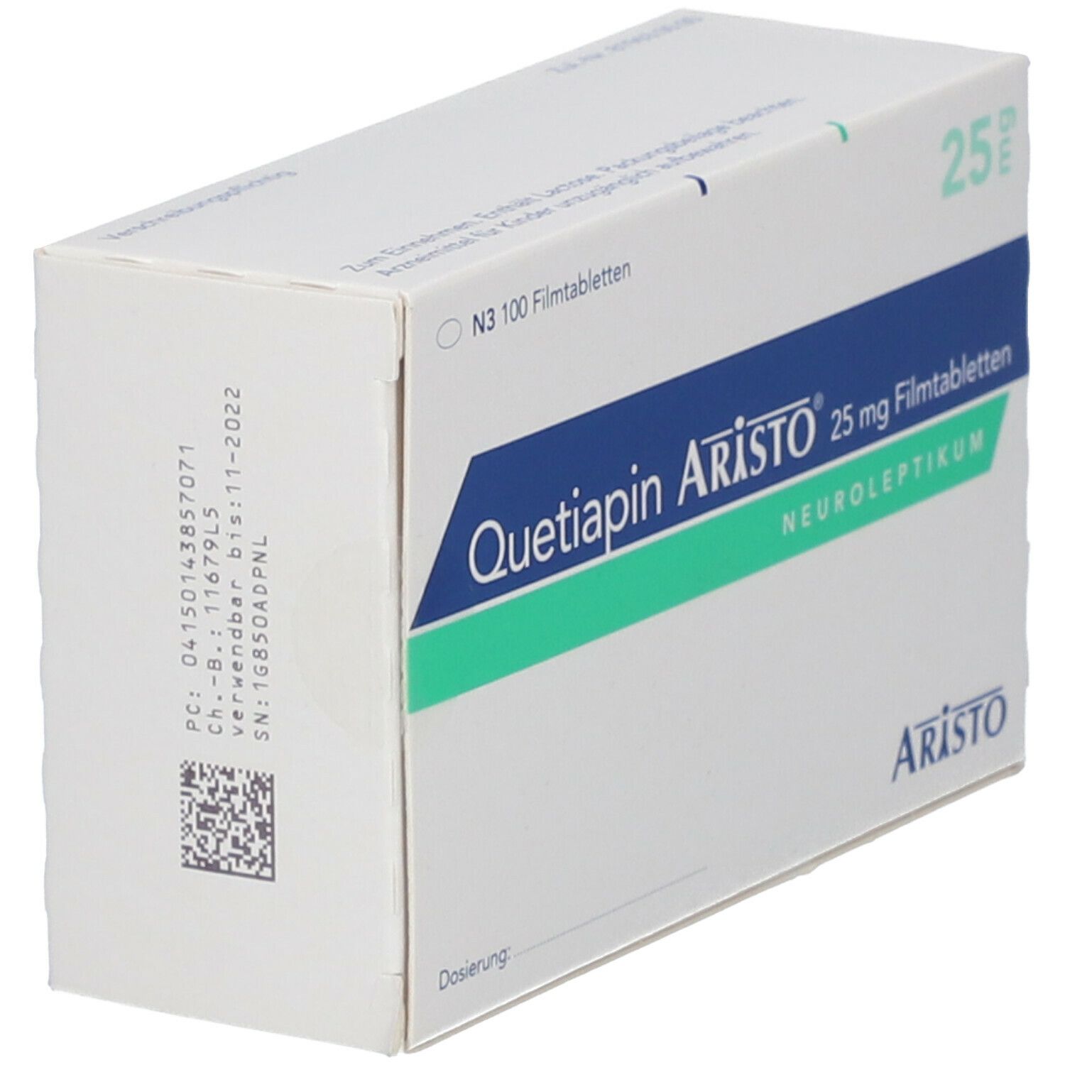 Quetiapin Aristo 25 mg Filmtabletten 100 St