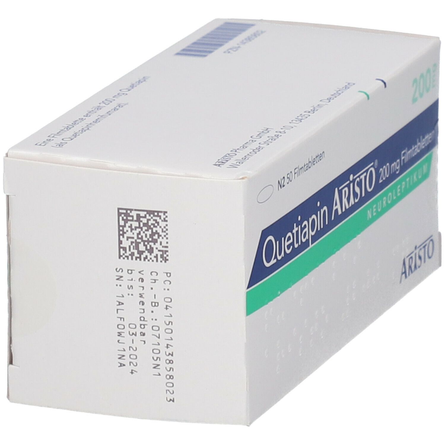 Quetiapin Aristo 200 mg Filmtabletten 50 St