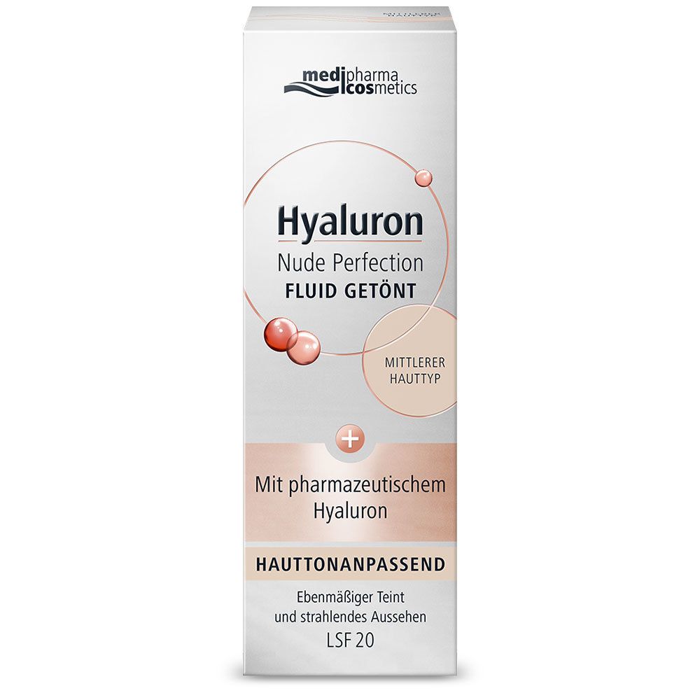 medipharma cosmetics Hyaluron Nude Perfection Fluid getönt LSF 20 mittlerer Hauttyp