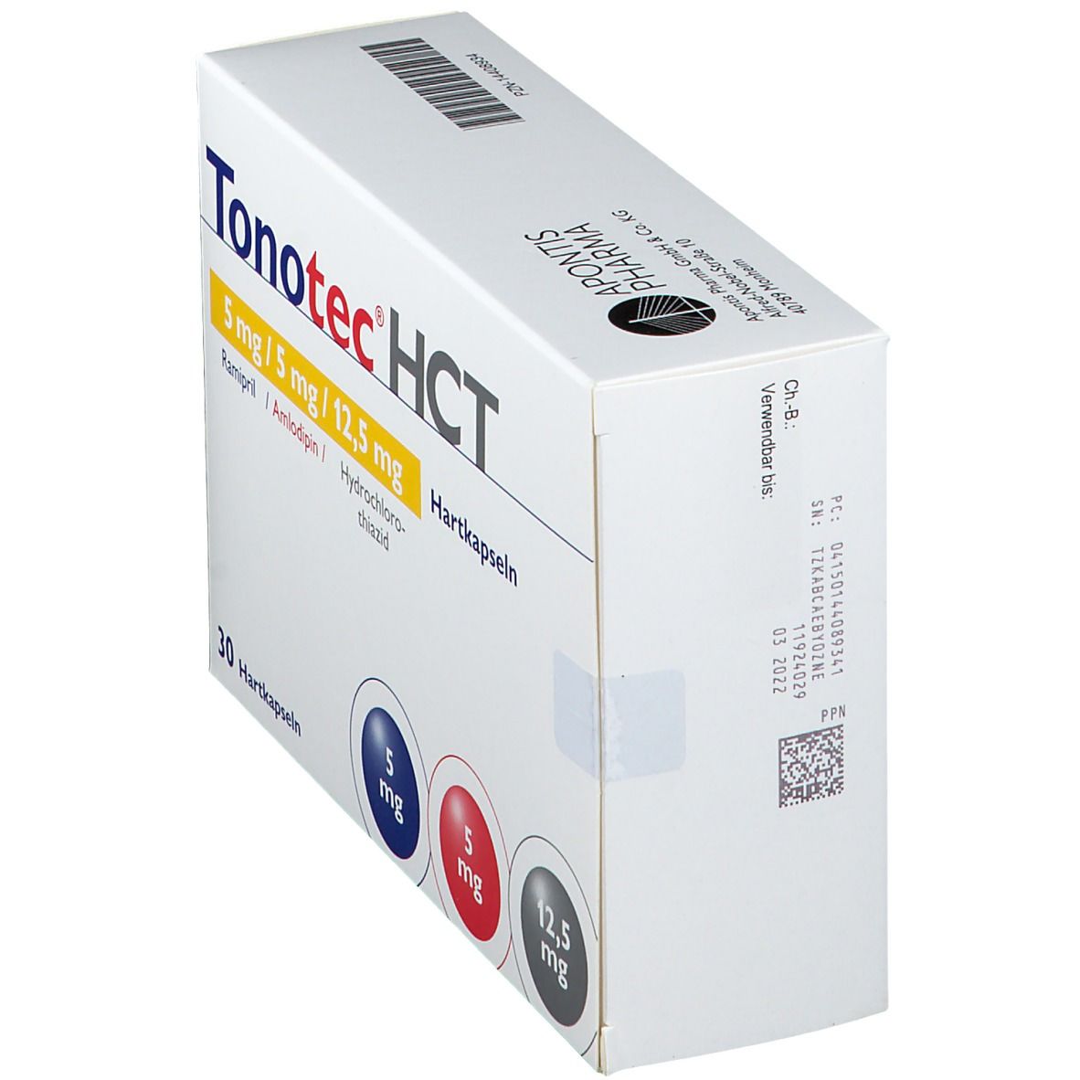 Tonotec HCT 5 mg/5 mg/12,5 mg Hartkapseln 30 St