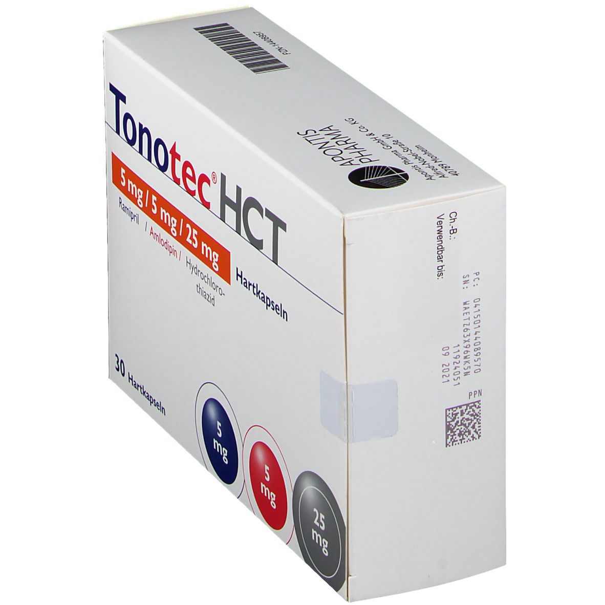 Tonotec HCT 5 mg/5 mg/25 mg Hartkapseln 30 St