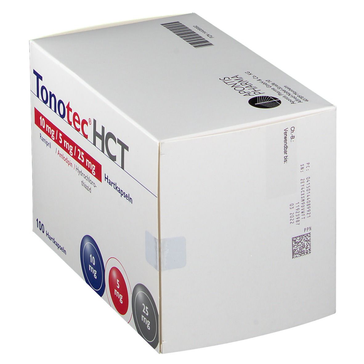 Tonotec HCT 10 mg/5 mg/25 mg Hartkapseln 100 St