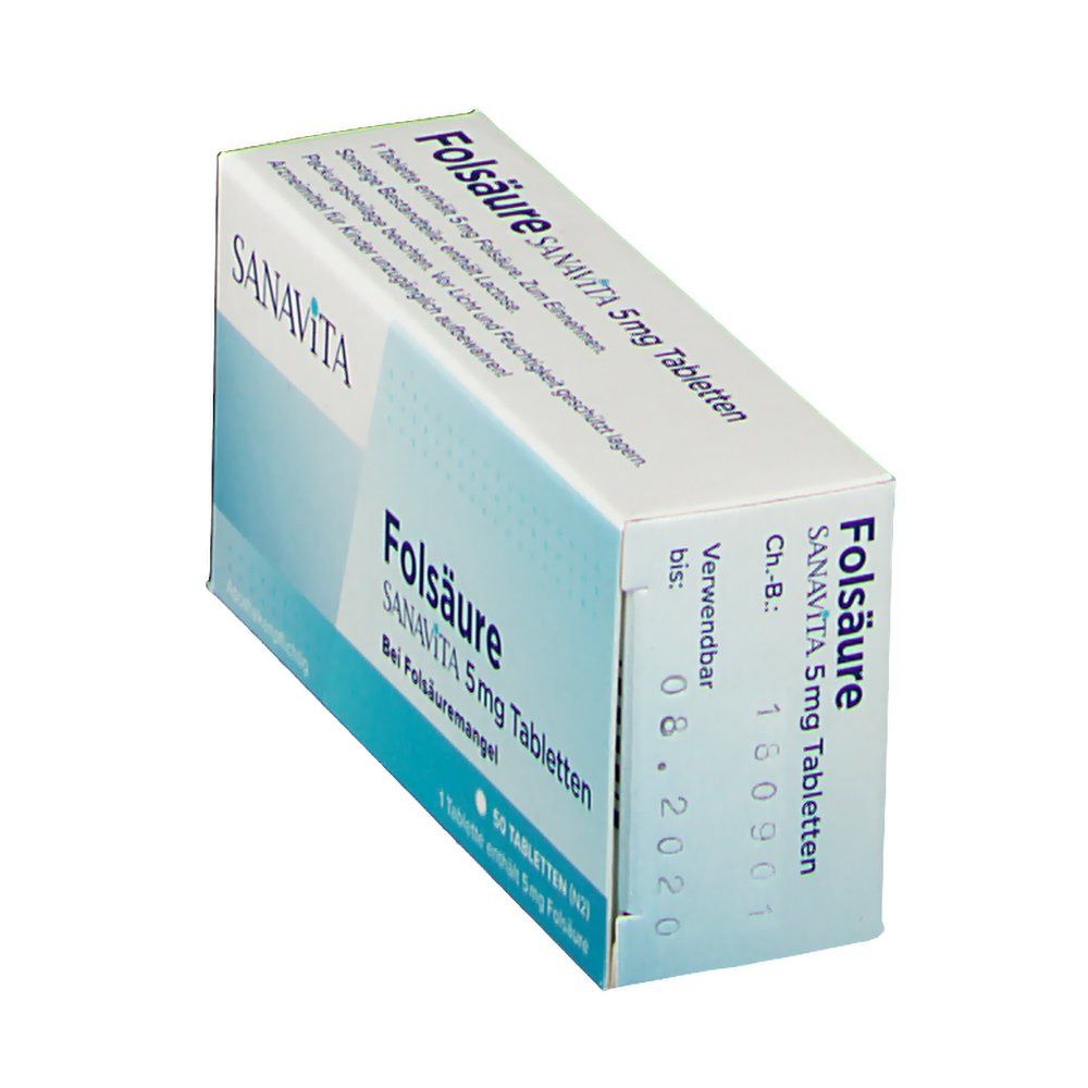 SANAVITA Folsäure 5 mg