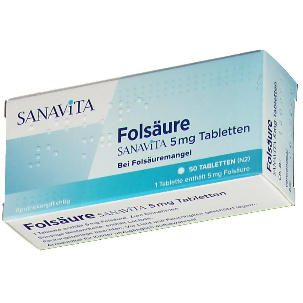 SANAVITA Folsäure 5 mg