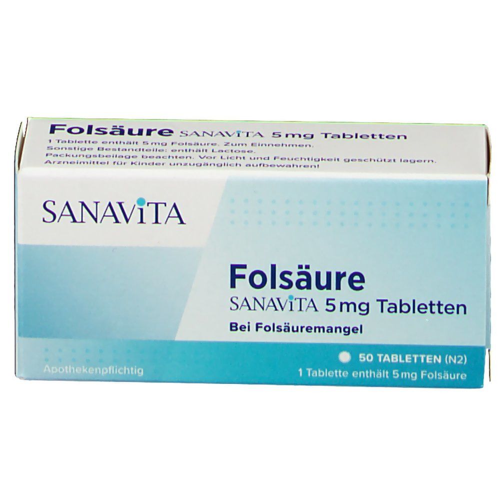 SANAVITA Folsäure 5 mg