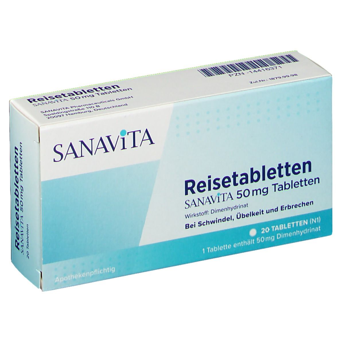  Reisetabletten SANAVITA 50 mg