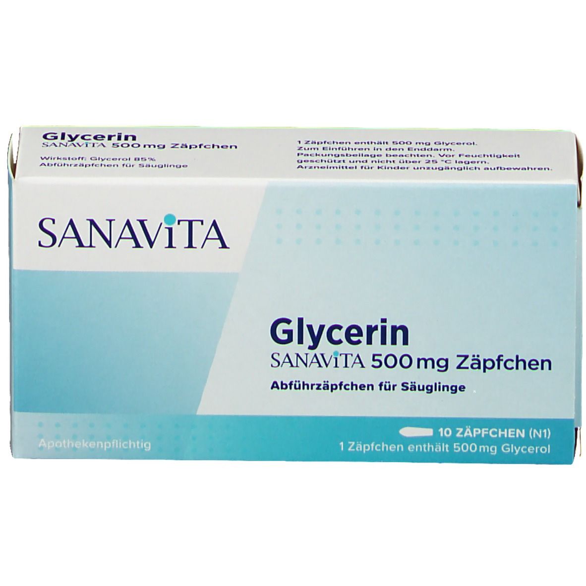Glycerin Sanavita 500 mg Zäpfchen