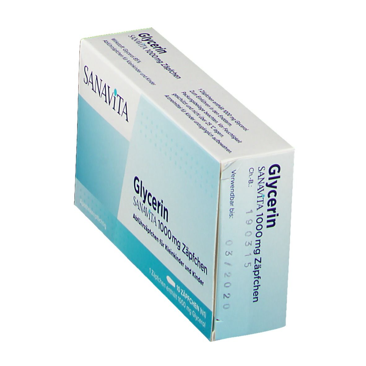 Glycerin Sanavita 1.000 mg Zäpfchen
