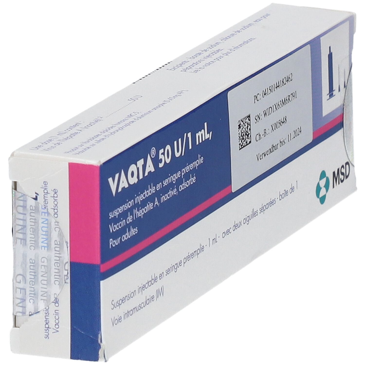 VAQTA 50 E/1 ml Injektionssuspension Fertigspr.