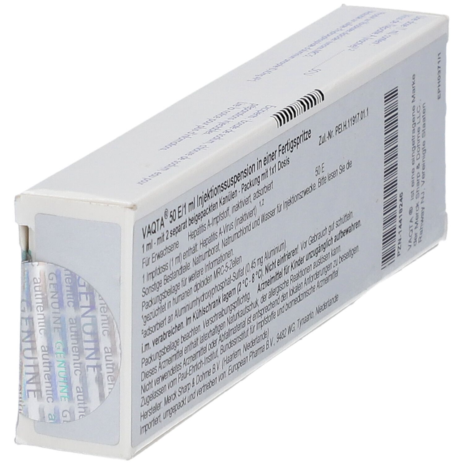 VAQTA 50 E/1 ml Injektionssuspension Fertigspr.