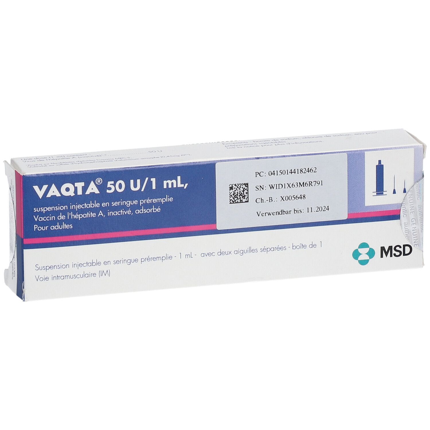 VAQTA 50 E/1 ml Injektionssuspension Fertigspr.