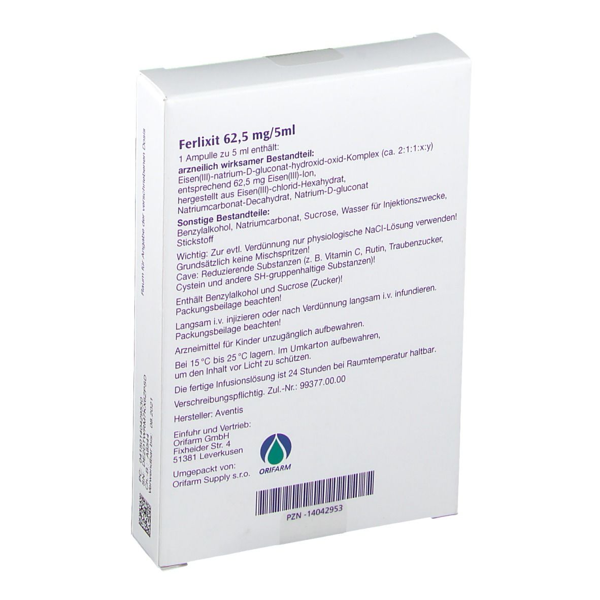 Ferlixit 62,5 mg