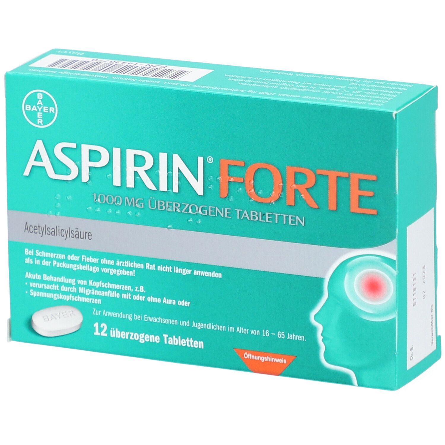 Bayer Vital Aspirin® Forte 1000 mg überzogene Tabletten