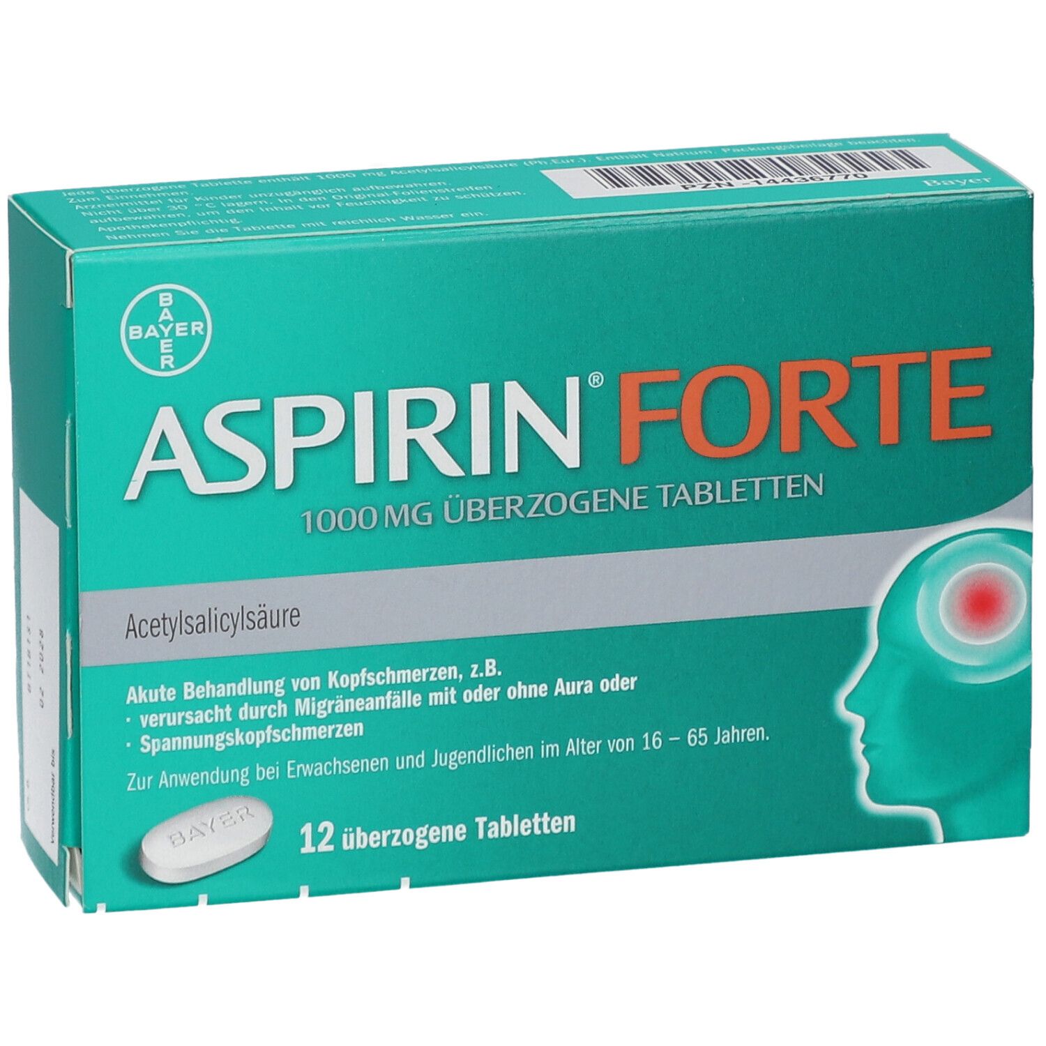 Bayer Vital Aspirin® Forte 1000 mg überzogene Tabletten