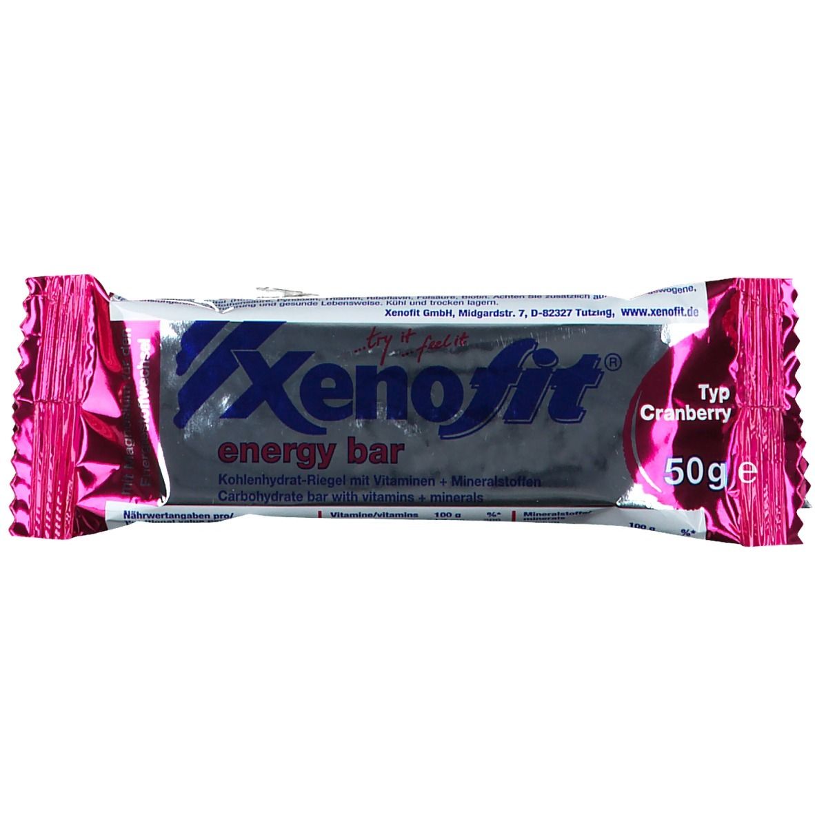 Xenofit energy bar Cranberry 50 g Riegel