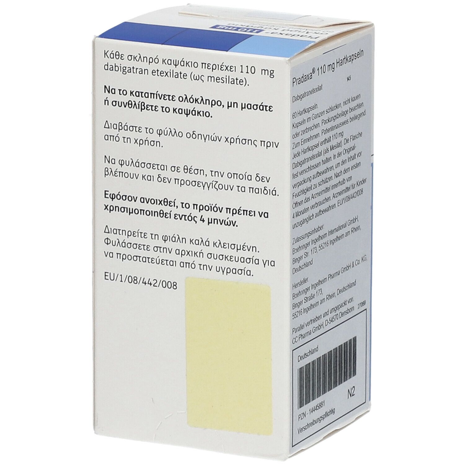 PRADAXA 110 mg Hartkapseln