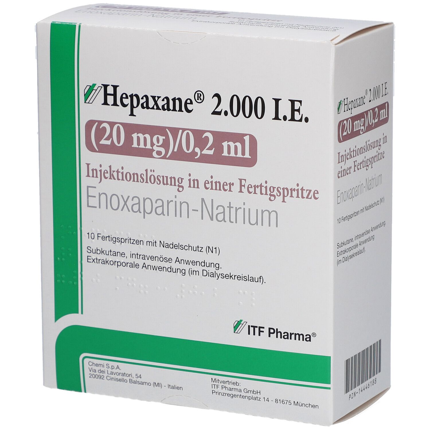 Hepaxane 2.000 I.E. 20 mg/0,2 ml