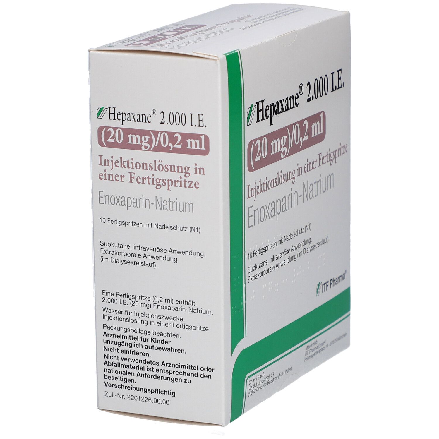 Hepaxane 2.000 I.E. 20 mg/0,2 ml