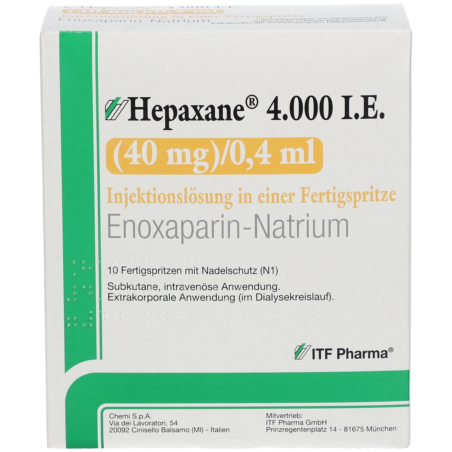 Hepaxane 4.000 I.E. 40 mg/0,4 ml