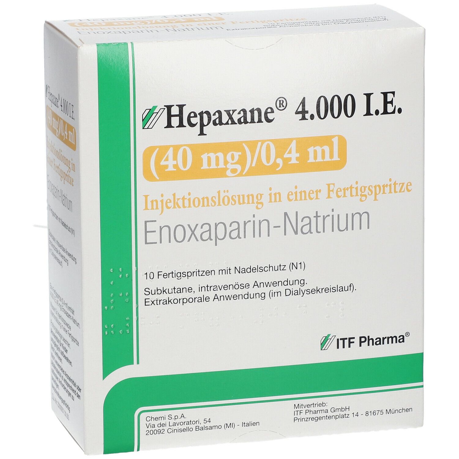 Hepaxane 4.000 I.E. 40 mg/0,4 ml