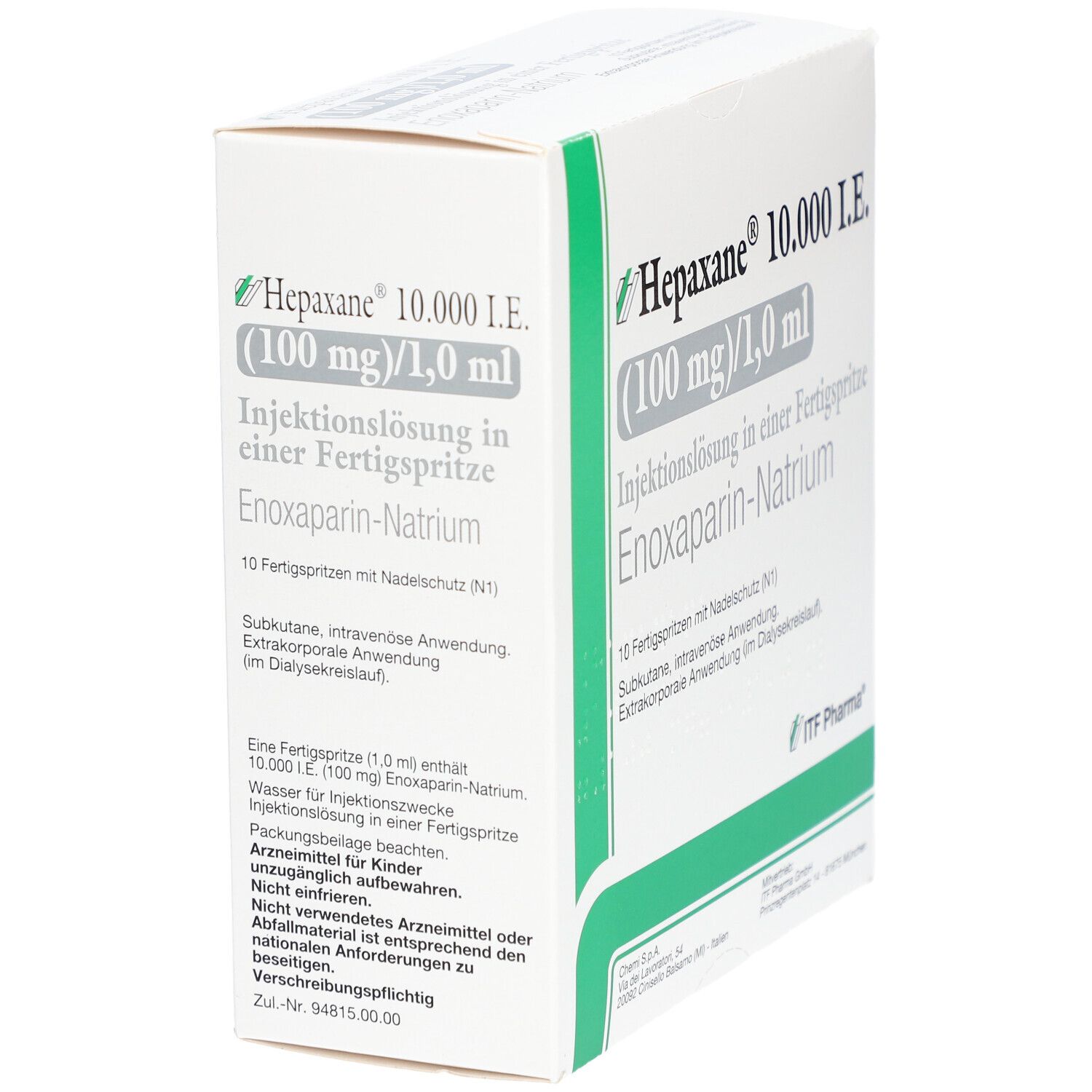 Hepaxane 10.000 I.e. 100 mg/1,0 ml Inj.-Lsg.i.e.FS 10 St Infusionsemulsion