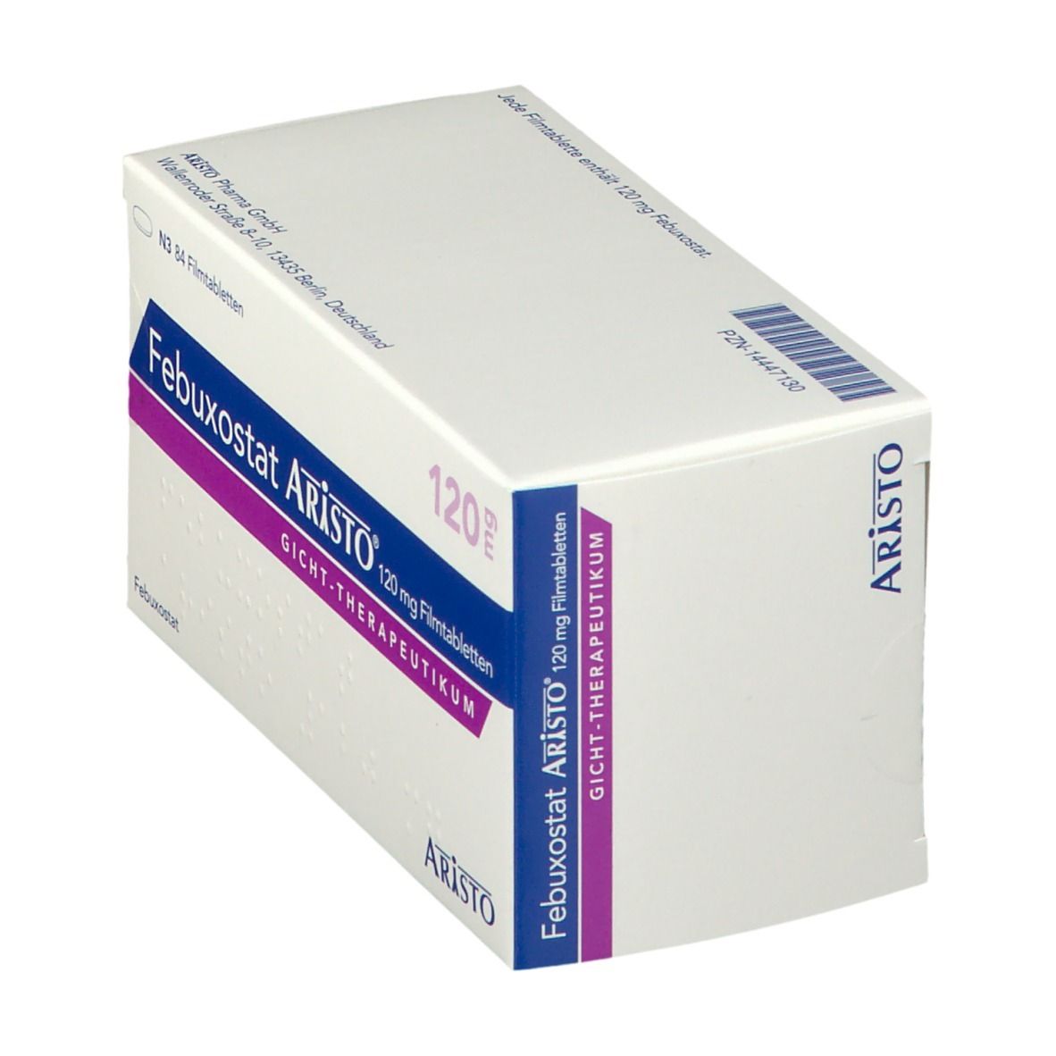 Febuxostat Aristo 120 mg Filmtabletten 84 St