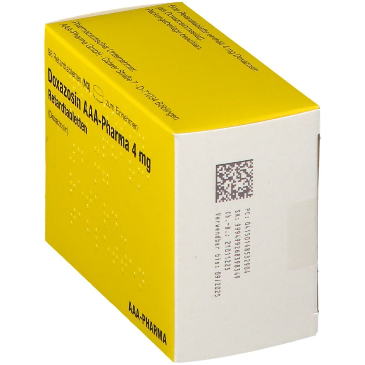 Doxazosin AAA-Pharma 4 mg Retardtabletten 98 St Retard-Tabletten