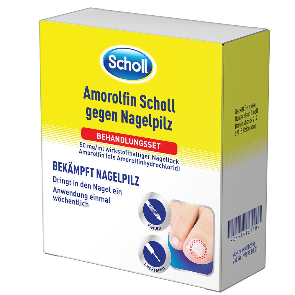Amorolfin Nagelpilz Behandlungsset 2,5 ml Wirkstoffhaltiger Nagellack