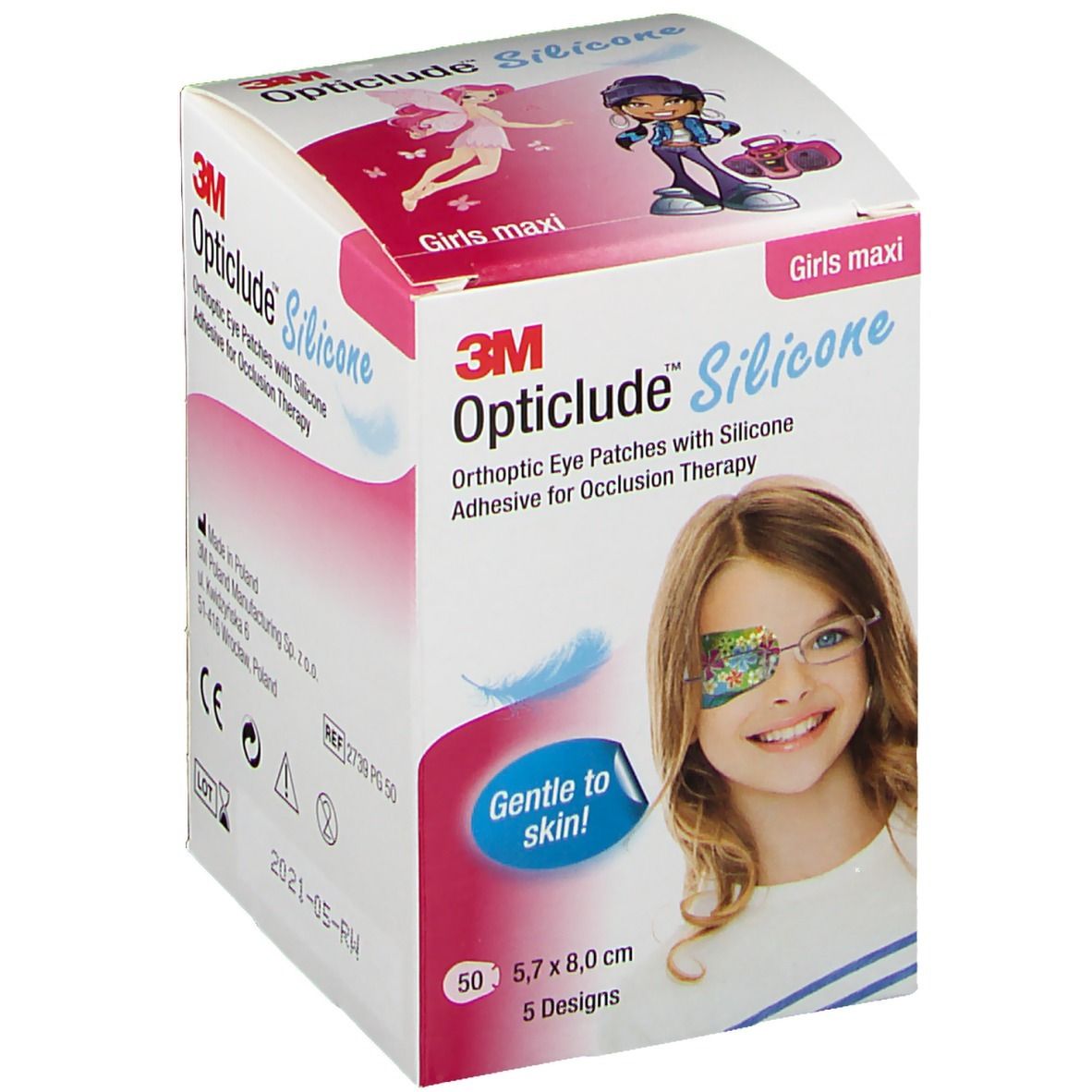 Opticlude 3M Silicone Girls maxi 5,7 x 8 cm 50 St Pflaster