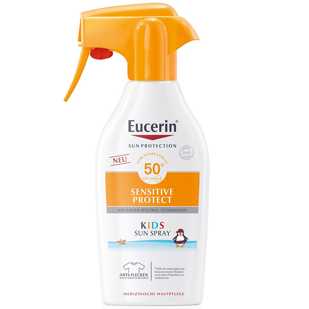Eucerin Sun Sensitiv Protect Kids Spray mit Trigger LSF 50+ 300 ml Lotion