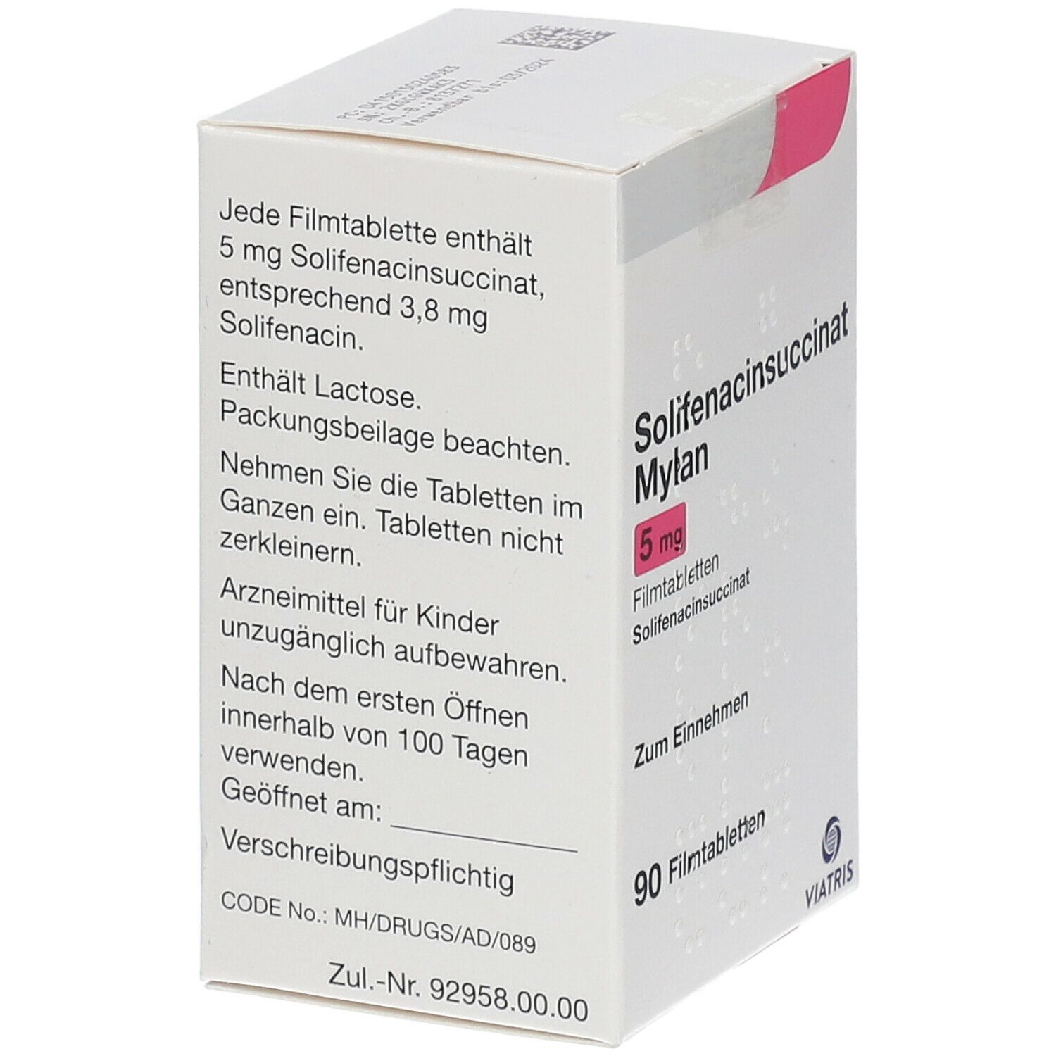 Solifenacinsuccinat AL 5 mg Filmtabletten 90 St