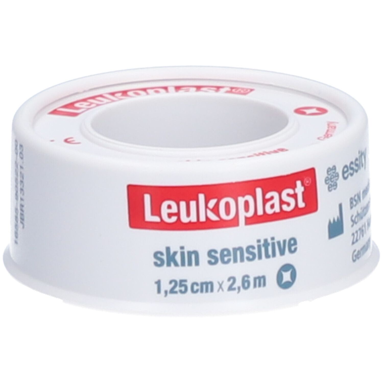 Leukoplast® skin sensitive 1,25 cm x 2,6 m mit Schutzring