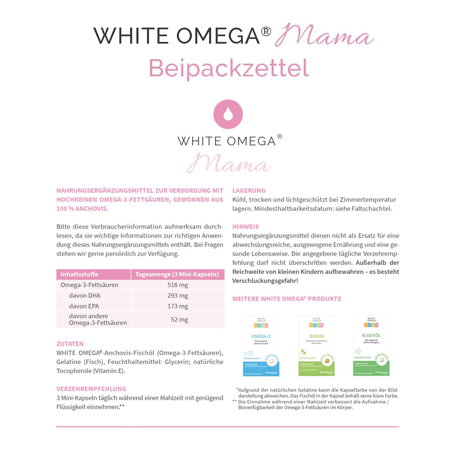 WHITE OMEGA® Pearlz Mama