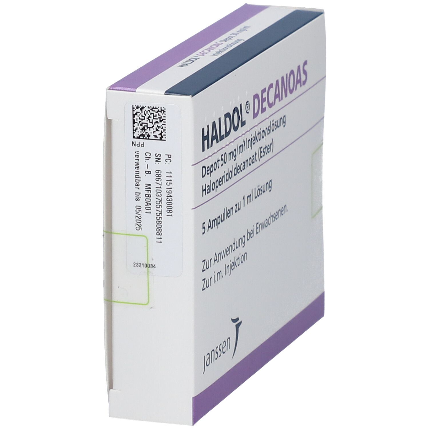 Haldol decanoas Depot 50 mg/ml Inj.-Lsg.i.e.Amp. 5x1 ml Injektionslösung